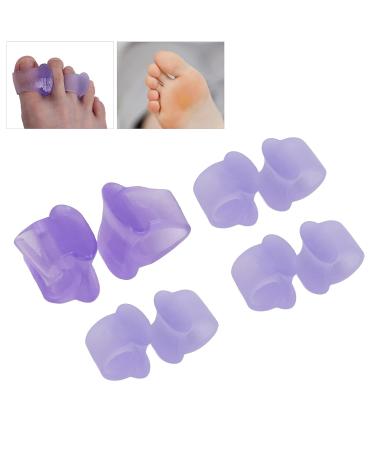 Silicone Toe Separator 4 Pairs - Overlapping Toes, Bunion, Hammer Toe Corrector - Purple - Buy Online on GoSupps.com