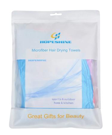 HOPESHINE Women's Hair Towel Twist Turban Wrap 3-Pack - Soft Shower Towels for Drying Hair - Great Gift Idea (Blue/Purple/Rose Red) - Buy Online on GoSupps.com