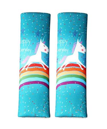 pengxiaomei kuou 2 Pcs Unicorn Seat Belt Pads Soft Seat Belt Cover Car Safety Seat Belt Shoulder Pad for Child Kid Toddler Baby