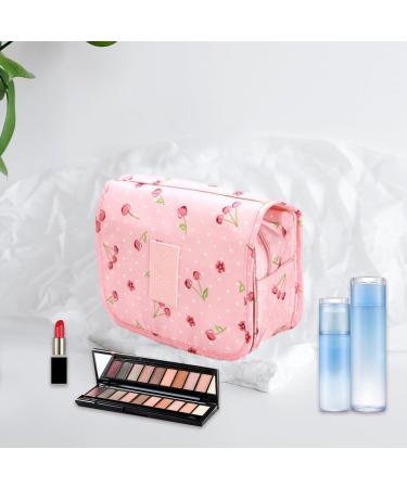 Waterproof Travel Hanging Toiletry Bag | Pink Makeup Organizer for Women & Men - Buy Online on GoSupps.com