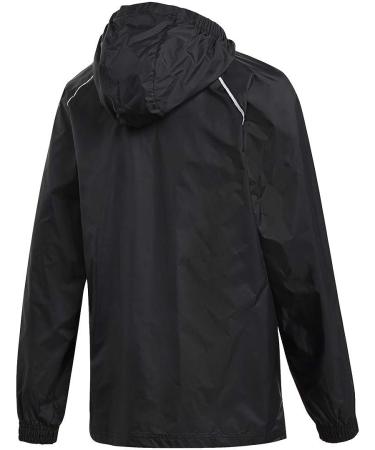 adidas Unisex-Child Core 18 Rain Jacket - Black/White - Medium - Buy Online on GoSupps.com