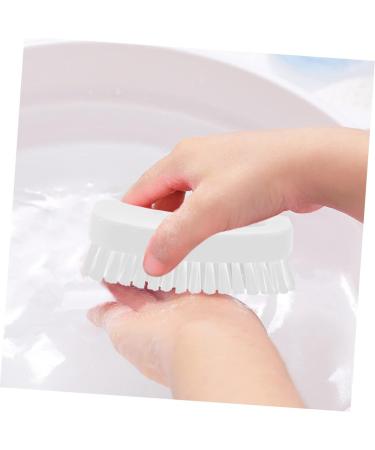Beatifufu Nail Brush Manicure Fingernail Cleaner Nail Scrubber Shoes Cleaner Shoes Cleaning Brush Manicure Fingernail Tool Manicure for Nails Handle White Polyester Sink Cleaning Ball 11.5x5cm White - Buy Online on GoSupps.com