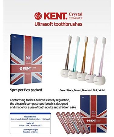 Kent Crystal Soft Firm Action Soft Toothbrush (Set of 5) Compact Size, Deep Cleaning for Sensitive Teeth & Gums - Buy Online on GoSupps.com