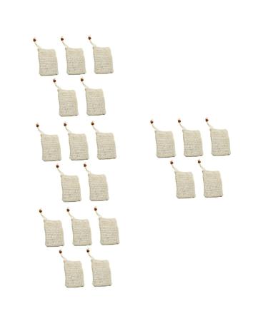 FRCOLOR 20 Pcs Soap Bag Sisal Soap Pouch Exfoliating Soap Saver Natural Soap Saver Bag Soap Saver Holder Bathing Supply Soap Holder Bag Bar Soap Pouch Soap Net Bag Mesh Cleansing Net
