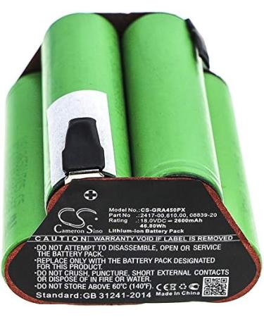 Replacement Battery for Accucut 400Li & 450Li - Compatible 2417-00.610.00 & 08839-20 (2600mAh) - International Shipping Available - Buy Online on GoSupps.com