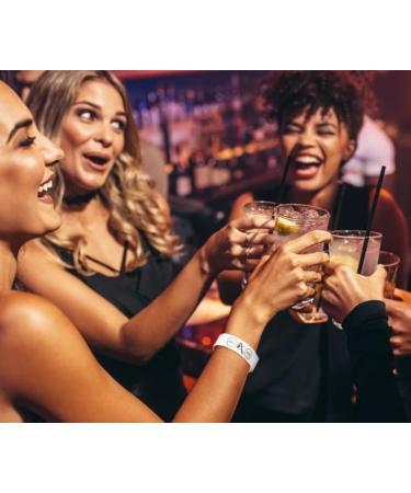 Xantus Drinkcheck Bracelet - White | 6 Pieces | Test Your Drink Against Knockout Drops & Celebrate Safely - Buy Online on GoSupps.com