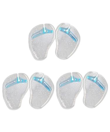 FRCOLOR 3pcs Flip-Flops Pads Crystals and Gemstones Massaging Slippers Toe Protector Thong High Heel Forefoot Cushion Forefoot Pad Clear Jel Round Hair Brush Women Women's Upholstered Gel Bluex3pcs mediumx3pcs