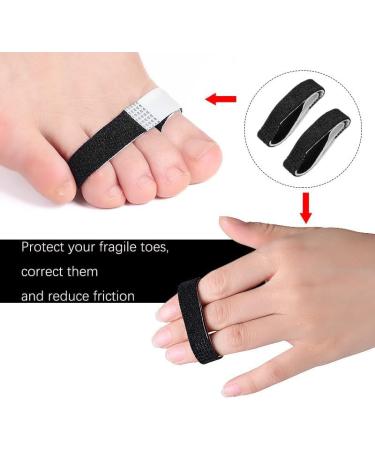 VIEEL Reusable Fabric Hammer Toe Wraps - Toe Corrector & Protectors (8 Pack) - Buy Online on GoSupps.com