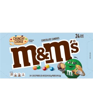 M&M's M & M's Crunchy Cookie Milk Chocolate Sweets 80 g Blue (Pack of 24)