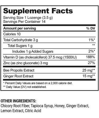 Buy BEEKEEPERS NATURALS Ginger Lemon Lozenges - 14 CT | Natural Wellness & Immune Support | International Shipping Available - Buy Online on GoSupps.com