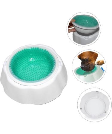 Ipetboom Cooling Dog Cooler Bowl Cats Water Bowl Dog Food Feeder Pet Bowl Pp Indoor Cooling Artifact 24X17X6.6CM Green - Buy Online on GoSupps.com