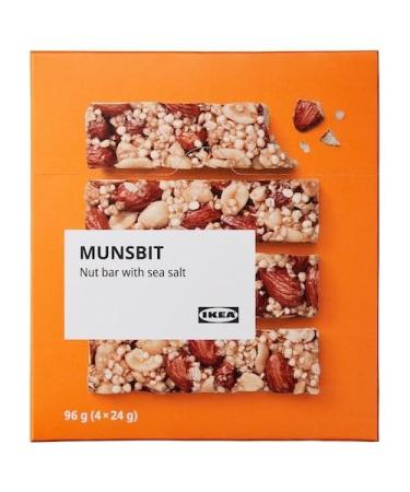 MUNSBIT Sea Salt Nut Bar - Crunchy and Satisfying 96g Pack for On-the-Go Snacking