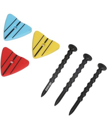 3 Set Golf Tees - Adjustable Multi-Colored Driver Tees & Ball Marker | Low Friction Golf Training Accessories for Outdoor Use - Buy Online on GoSupps.com