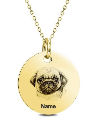 Personalized Cat & Dog Photo Necklace | Sterling Silver Heart Jewelry | Custom Engraved Pet Lover Gift - Buy Online on GoSupps.com