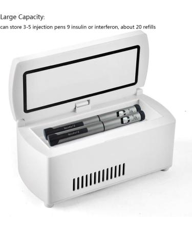 Insulin Refrigerated Box Portable Car Small Refrigeration Put Interferon Drugs Small Refrigerator Home USB Rechargeable White 2 C-8 C White - Buy Online on GoSupps.com