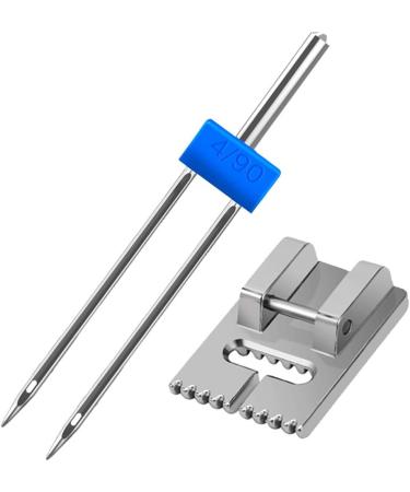6 Pack Twin Needle Double Needle with 2 PCS 9 Groove Pintuck Presser Foot - 3 Size 2/90 3/90 4/90 | HOWRIN - Buy Online on GoSupps.com