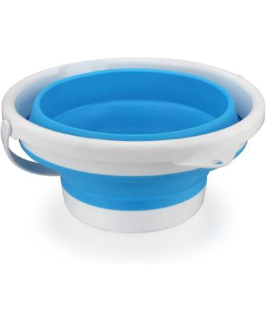 Twilight Garage 10L Collapsible Silicon Plastic Bucket Foldable Tub for Water Fishing Camping Gardening Cleaning Kitchen Car Cleaning Indoor/Outdoor Use(Blue) - Buy Online on GoSupps.com
