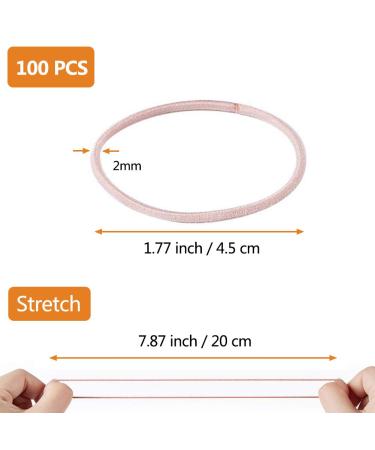 100 Colorful Hair Ties - Metal-Free Elastic Ponytail Holders for Girls & Women | Hair Accessories for Thin Hair - Buy Online on GoSupps.com