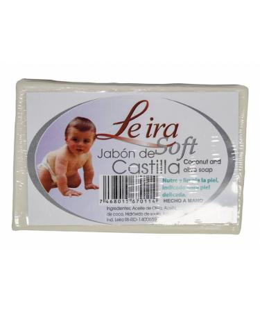 Jabon de Castilla Leira Soft Castile Soap 90g (3.17oz) Sensitive Baby Skin Hypoallergenic Soap
