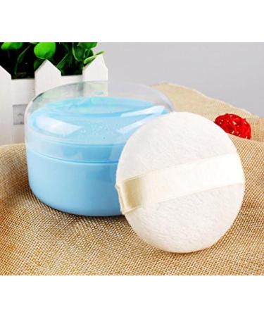 3.5'' Powder Puff Kit Container Dispenser Case | Portable Makeup Cosmetic Jar | Blue - Home & Travel - Buy Online on GoSupps.com