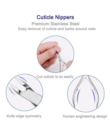 Professional 9PCS Cuticle Trimmer and Pusher Set - Premium Stainless Steel Care Kit for Nails - Buy Online on GoSupps.com