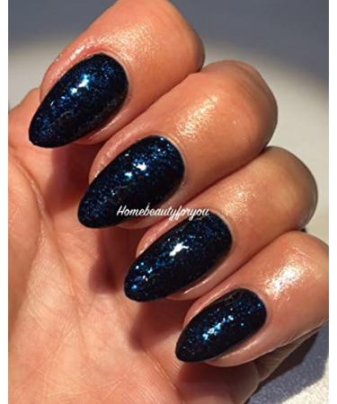 BLUESKY Bluesky Gel Nail Polish Dark Blue Glitter Autumn Winter Color 10 ml (Requires Drying Under UV LED Lamp) - Buy Online on GoSupps.com