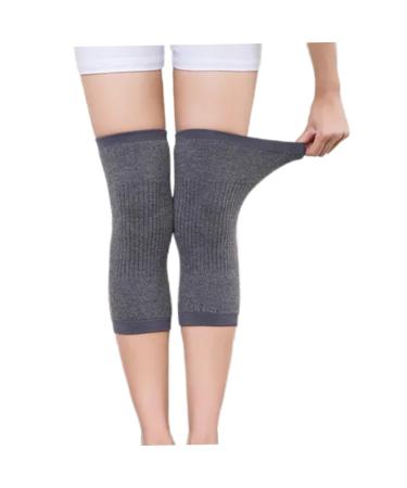 Legwarmers Womens Mens Winter Knee Brace Leg Knee Warmers Sleeve Wrap Stretchy Thermal Thick Cashmere Wool Knee Pad Support for Tendonitis Pain Relief Cycling Recovery 1 Pair