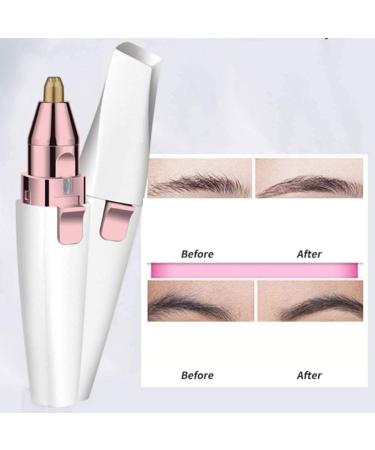 Nose & Ear Hair Trimmer for Women - 2 in 1 Portable USB Rechargeable Facial Hair Removal - Safe & Cordless (Pink - Buy Online on GoSupps.com