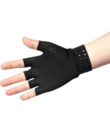 Magnetic Compression Gloves for Hand Pain Relief | Antiedema Health Care Tool - Black - Buy Online on GoSupps.com
