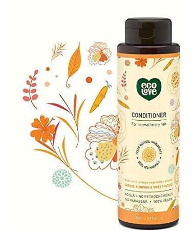 ecoLove Natural Conditioner for Dry & Color Treated Hair | Vegan, SLS & Paraben Free | 17.6 oz Carrot, Pumpkin & Sweet Potato - Buy Online on GoSupps.com