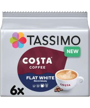 Tassimo Costa Flat White Coffee Pods 12 T-Discs 6 Drinks - Buy Online on GoSupps.com