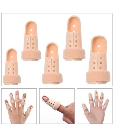 YANWANDEFA 5 Pcs Plastic Finger Support Protector Set - Adjustable Finger Immobilizer for Mallet and Trigger Finger Splint - Buy Online on GoSupps.com