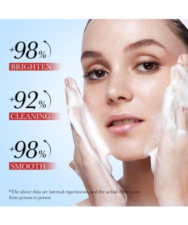 Strawberry Foaming Face Cleanse r with Brush Sensitive Clearing Face Wash Prevents Spots Unclogs Pores and Removes Dirt and Impurities - Buy Online on GoSupps.com