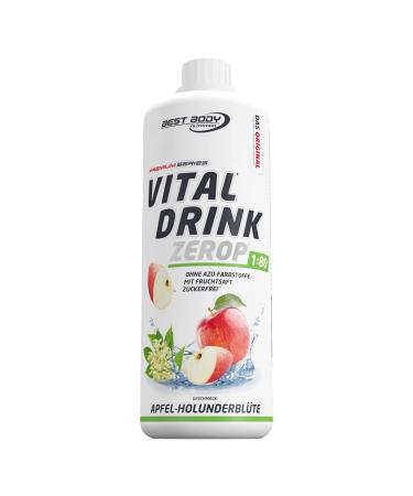 Best Body Nutrition Vital Drink Zerop - Apple -Holunder Blossom original beverage concentrate - Sirup - Sugar -free 1:80 results in 80 liters of finished drink 1 l (1 Pack) Apple -Helunder blossom 1 L (1 Pack) - Buy Online on GoSupps.com