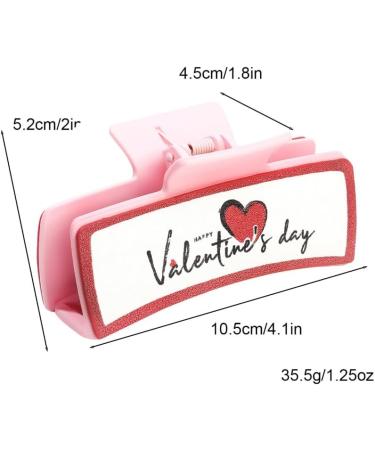 xbiez Valentine's Day Hair Clips Large Heart Hair Claw Clip Non-Slip Cute Strong Hold Catch Barrettes Hair Styling Tool A30 - Buy Online on GoSupps.com