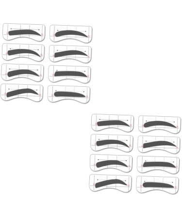 FOMIYES 64 Pairs 8 Eyebrow Shaping Tools Kits Molds Eyebrow Card Eyebrow Stickers Conjoined Eyebrow Powder - Buy Online on GoSupps.com