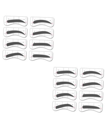 Beavorty 64 Pairs 8 Eyeshadow Eyebrow Stickers Kits Eyebrow Card Eye Shadow Makeup Tools Eyebrow Trimming