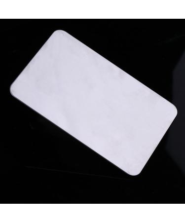 Small Stainless Steel Makeup Palette & Spatula Set - Rectangle Mixing Plate for Professional Makeup Application - Buy Online on GoSupps.com