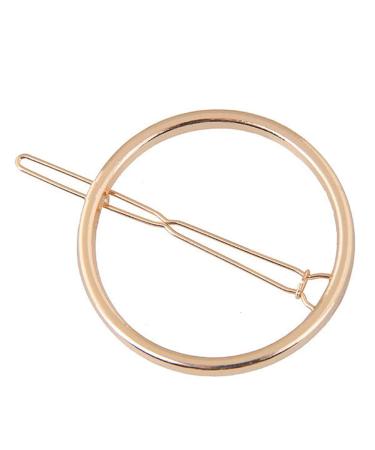 Pulabo Round hairpise European style simple geometry metal hair clip horsetail clip women hair accessories golden comfort and durable practical