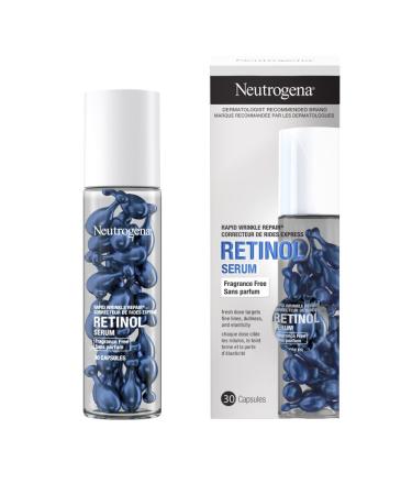 Neutrogena Rapid Wrinkle Repair Retinol Serum Capsules for Wrinkles Dark Spots Fine Lines - 30 Capsules