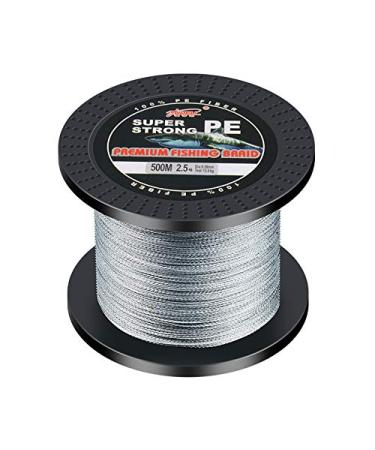 Lugoda fishing cord 500m 4-back braided cords with 0.32mm high load capacity knot resistance and abrasion resistance no stretching gray