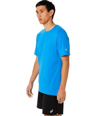 ASICS Men's Short Sleeve Heather Tech Top - 3XL Electric Blue Heather - Apparel - Buy Online on GoSupps.com