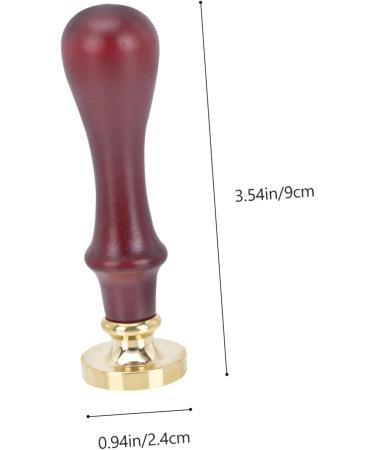 WOONEKY 2 Pcs Dispensing Plate Tool Vintage Wax Seal Stamp Handle Cosmetic Accessory Stamper Wooden Handle - Buy Online on GoSupps.com