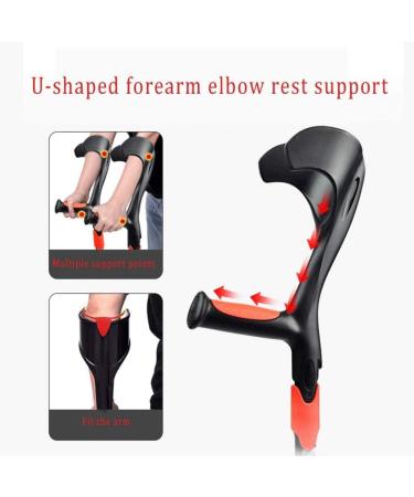GagalU Forearm Crutches Adjustable Forearm Crutches 1 Pair of - Lightweight Cuff Crutch - Adjustable Standard and Tall for Adults Shock Absorber Lightweight Arm Crutch - Buy Online on GoSupps.com