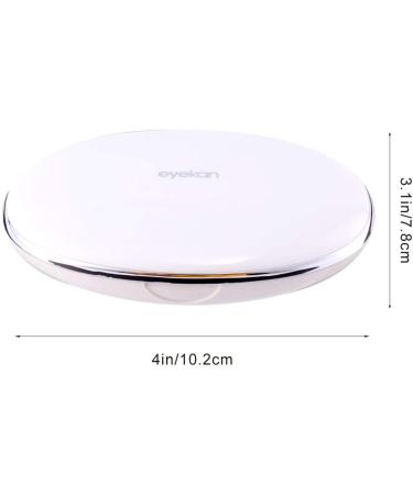 Healifty Portable Contact Lens Case with Mirror - Stylish White Travel Holder for Daily Use - Buy Online on GoSupps.com