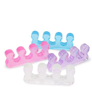 4 Pairs Gel Toe Stretcher and Toe Separator, Soft Nail Toe Separator Divider Spacer for Pedicure Manicure Nail Art