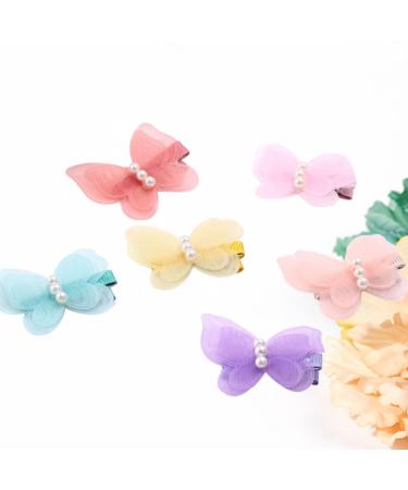 Frcolor Baby Girls Hair Clips - 8 Piece Toddler Bow & Pearl Butterfly Snap Barrettes for Kids - Buy Online on GoSupps.com