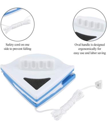 Triangle Shape Glass Wiper Double-Side Magnetic Window Cleaner Cleaning Brush for Home - Buy Online on GoSupps.com