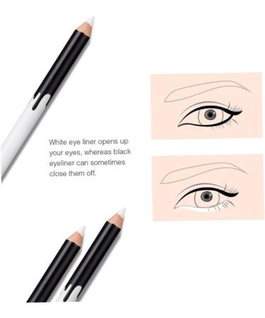 White Eyeliner Pencil Soft Highlighter Eyeliner Pencil Eyeliner Highlighter Soft Eyeliner for Eyes Professional Eyeshadow Highlighter White Shiny Silk Pen  - Buy Online on GoSupps.com