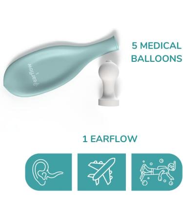 EARFLOW Light Pack Autoinflation Device for Glue Ear Treatment Middle Ear Pressure Relief Nasal Balloon for Kids and Adults Drug-Free Ear Congestion Solution Includes 5 Medical Balloons - Buy Online on GoSupps.com